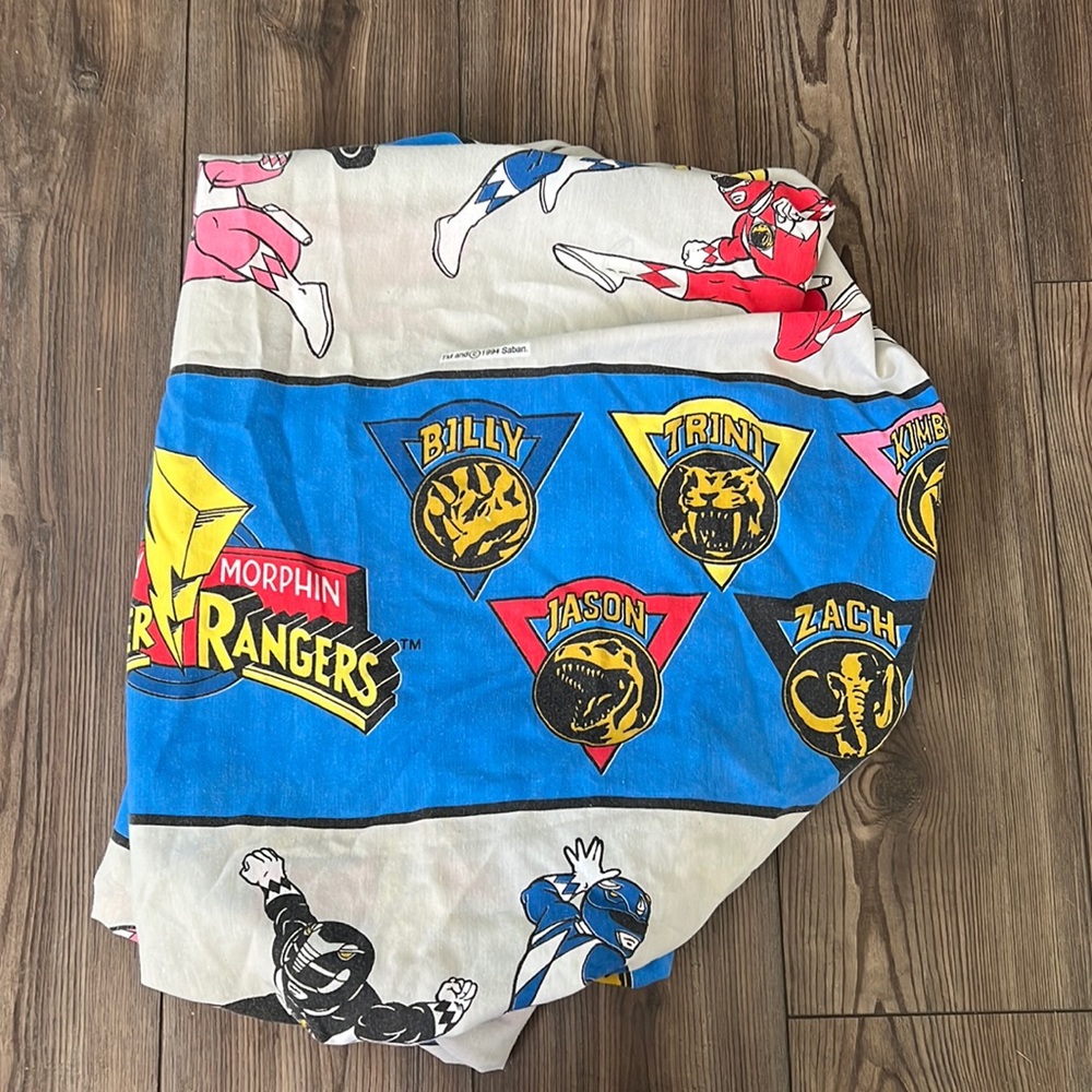 90’s Power Rangers twin fitted sheet